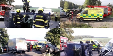 Vážná nehoda tří vozů u Třemošné