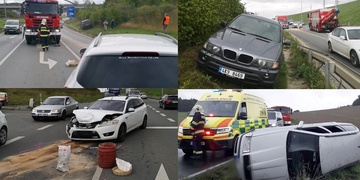 Další tři dnešní dopravní nehody