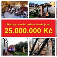 Ranní požár zničil expozici na zámku, škoda je 25 milionů