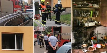 Požár bytu ve Skvrňanech