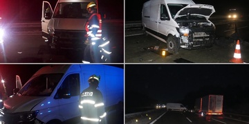 Havárie dodávky zablokovala dálnici D5