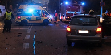 Opilý řidič havaroval u Prazdroje