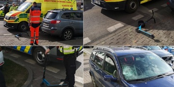 Na koloběžce vjel přímo mezi auta