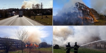 Požár u Horšovského Týna je vidět na několik kilometrů