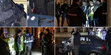Policejní manévry v Černické - u podezřelých byly nalezeny drogy i zbraně