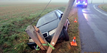 Vyhýbal se srnce, skončil ve sloupu