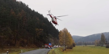 Na muže spadl kácený strom