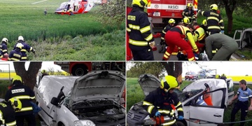 Velice vážná nehoda, mladý spolujezdec nyní bojuje o život