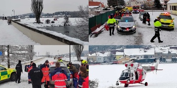 Záchrana malé holčičky i jejího pejska z řeky
