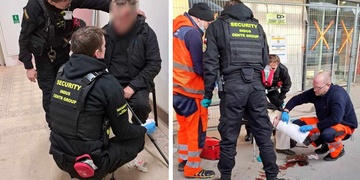 Jeden muž při pádu ze schodů utrpěl zranění nohy, druhý hlavy