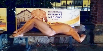 Na procházku vyrazil jen v krajkových tangách