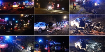 Velice vážná nehoda tří aut u Plzně