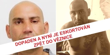 Vězeň, který utekl z pracoviště, byl před chvílí dopaden