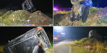 Silně opilý řidič s autem provedl několik kotrmelců