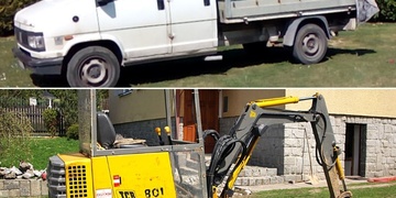 Prosím pomozte! Ukradli bagřík i dodávku AKTUALIZACE - BAGR NALEZEN!