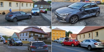 Dopravní nehoda tří aut na Rolnickém náměstí