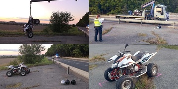 Čtrnáctiletá řidička čtyřkolky zavinila zranění své i dvou dalších kamarádek