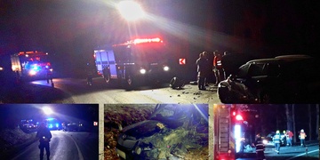 Po střetu tří vozů skončil jeden z nich v příkopu