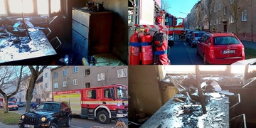 Požár bytu na Slovanech