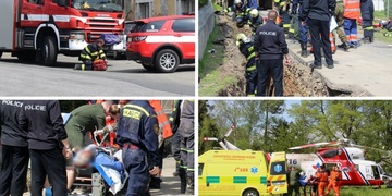 Výkop zavalil muže, na místě zasahuje vrtulník – ,