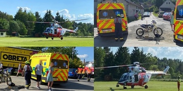 Střet auta s patnáctiletým motocyklistou