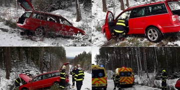 Řidička narazila do nákladního vozu