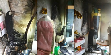 Plameny zachvátily ordinaci