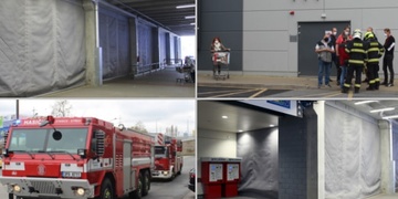 Požární poplach vyděsil nakupující v Kauflandu