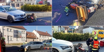 Střet auta s motocyklem