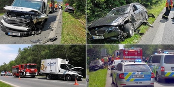 Čelní střet vozů u Kyšic