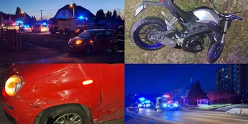 Střet motocyklu s autem v Liticích