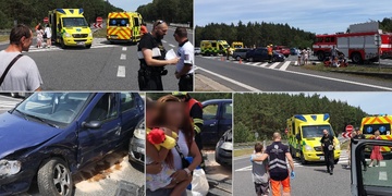 Střet dvou aut u Sulkova, na místě tři zranění