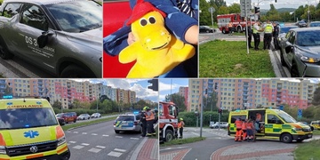 Řidič vjel do křižovatky na červenou a srazil dítě na koloběžce