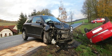 Řidička podcenila situaci a dostala smyk