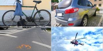 Střet osobního vozidla a cyklisty