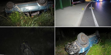 Opilý mladík spadl s autem z mostu