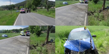 Osmnáctiletá řidička vyletěla ze silnice a narazila do stromu