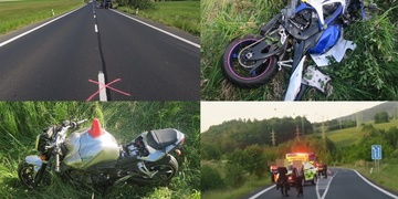 Dvě nehody motocyklů, k oběma musel letět vrtulník LZS