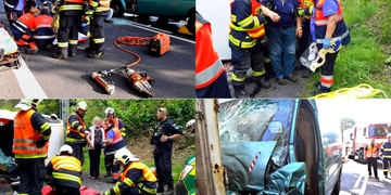 Další dvě dnešní vážné nehody a zaklínění lidé