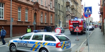 Havárie plynu uzavřela Koperníkovu ulici v Plzni