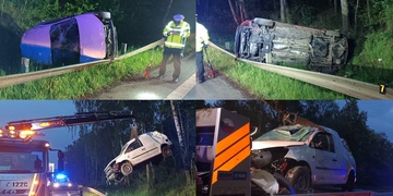Opilý řidič nezvládl řízení a s vozidlem skončil na boku