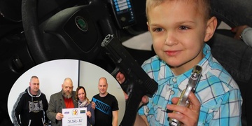 Malý Matyášek vyhrál bitvu s tumorem a dnes převzal 78.260 pro jiné nemocné děti