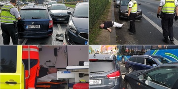 Hromadná dopravní nehoda v centru Plzně