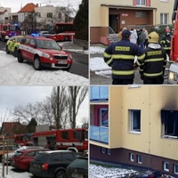 Požár v domě v Lobzích