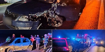 Čelní střet dvou vozů uzavřel hlavní tah z Plzně do Domažlic