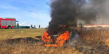 Požár auta na Borech