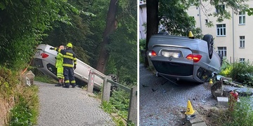 Řidič si spletl chodníček se závodní dráhou, test na drogy měl pozitivní