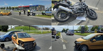 Střet auta s motocyklem
