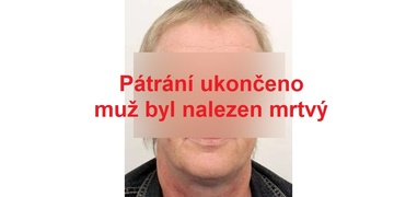 Pohřešovaný muž byl nalezen mrtev