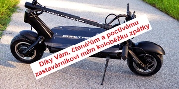 Koloběžku za sto tisíc pachatel neuměl nastartovat